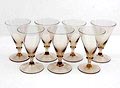 Fumé portglasses Halma 7x design W.J.Rozendaal 1932 executed by Kristalunie Maastricht / the Netherlands 