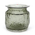 Clear glass Finlandia vase design Timo Sarpaneva 1964 executed by Iittala / Finland 
