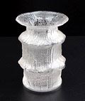 Clear glass Finlandia vase design Timo Sarpaneva 1964 executed by Iittala / Finland 