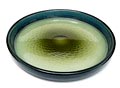 Large green glass dish design Arne Jon Jutrem ca.1960 executed by Hadeland / Norway 