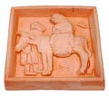 Unglazed earthenware tile design Dirk Bus 1907-1978 executed by Goedewaagen Gouda / the Netherlands 