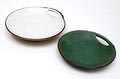 Earthenware dishes with handle 2x diam 20,5 17,5 cm executed by Zaalberg / Holland ca.1970 
