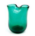Green glass vase probably Italy ca.1960 