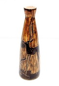Earthenware vase depicting a deer executed by de Gats / the Netherlands ca.1960 