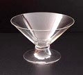 Helderglazen bowl-coupe Funnel ontwerp Gerard Muller Amsterdam ca.1920 uitvoering Josephinenhütte Schreiberhau / Bohemen 