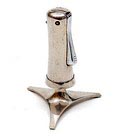 Chromium plated table-lighter on triangle stand design executed by Ronson / England ca.1950 