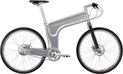 Bicycle BIOMEGA MN01 Denmark design Marc Newson UK 1999-2000 with frame that represents a revolutionary approach to design utilizing “ superplastic aluminium ” Marc Newson designed and engineered the MN01 Extravaganza in both its form and function without one single compromise The MN01 earned Biomega the official seal of approval Sélectionné par le Centre Georges Pompidou - Carrefour de la création At the Centre Pompidou the French centre for art and culture as one of the 10 most innovative products at the turn of the millennium Biomega along with designer Marc Newson have achieved the ultimate fusion of futuristic design with state of the art ergonomics 