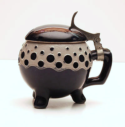 Stoneware mustard-pot design Richard Riemerschmid 1868-1957 ca.1905 executed by Merkelbach / Germany 