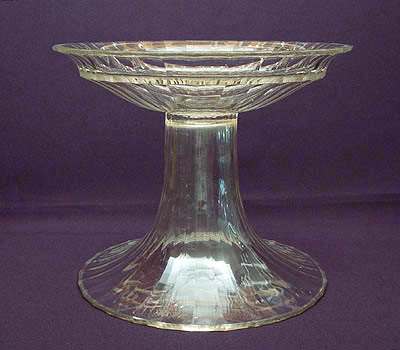Facet cut glass tazza design in the style of Josef Hoffmann ca.1920 executed by Lobmeyr / Austria 