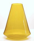  Helios yellow vase from the Industrial series design A.D.Copier 1961 largest of the 3 sizes Leerdam / Holland 