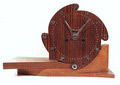 Decoratieve houten Amsterdamse School klok ca.1925 