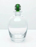 Arganuul karafje odeurflacon met groene knop ontwerp A.D.Copier 1934 Leerdam 