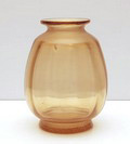 Gold-yellow crackle vase design A.D.Copier 1950 executed by Leerdam / Holland 