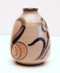 Earthenware vase with free decororation executed by N.V.de Sphinx Maastricht / the Netherlands 1931 
