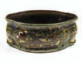 Polychrome earthenware cache-pot with floral decoration executed by Amphora / the Netherlands 1920-'30 painted by Sam Schelling 
