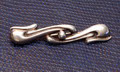 Zilveren broche in Art-Deco stijl uitvoering Gebr.Reggers 1935-'40 Amsterdam 