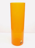 Oranje cylindervaas uitvoering Vistosi / Italie 1965-1970 