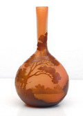 Cameo-bottle perfume bottle of which metal stopper is missing design Emile Gallé ca.1905 executed by Gallé / France 