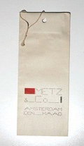 Verpakkingsmateriaal papieren zak ontwerp Bart v.d Leck 1952 voor Fa.Metz Co Amsterdam / Den Haag 
