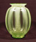 Green serica no.14 design A.D.Copier 1928 executed by Leerdam / Holland 