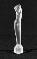 Pressed glass satined sculpture design Lucienne Bloch 1929 executed by Leerdam / Holland 