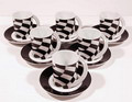  Studio-Linie espresso Sammeltasse No.11 6 cups and saucers design Jan van der Vaart ca.1985 executed by Rosenthal / Germany 