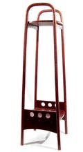 Gebogen beukenhouten piëdestal uitvoering Thonet Wenen / Oostenrijk ca.1900 
