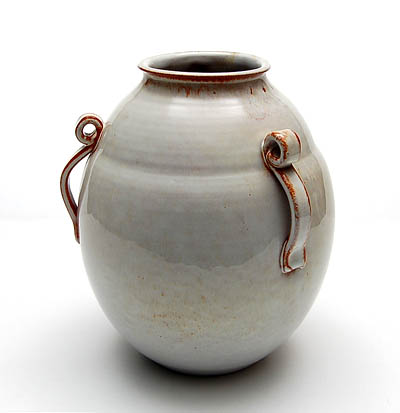  Earthenware vase with three applied handles executed by Mobach Utrecht / the Netherlands 1950-'65 