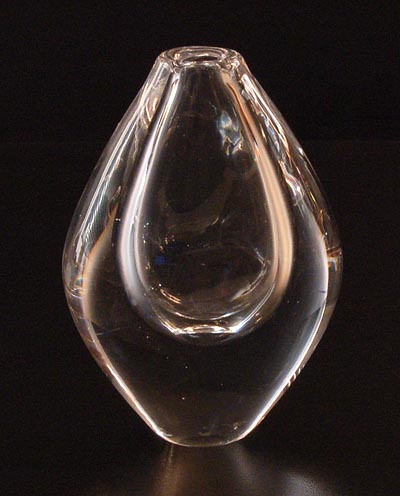  Heavy glass vase design Sven Palmqvist ca.1960 executed by Orrefors / Sweden 