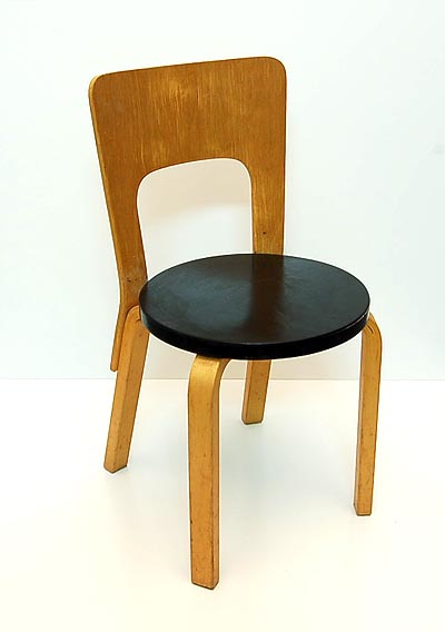  Birch-wood chair mod.no.66 design Alvar Aalto 1933-'35 executed by Artek Helsinki / Finland ca.1970 