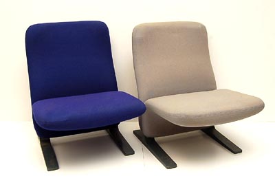  Two fauteuils model Concorde 780 design Pierre Paulin 1960 executed by Artifort the Netherlands 