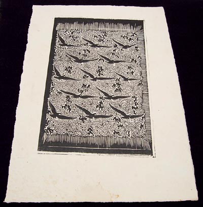  Woodcutting design for book content design execution by G.W.Dijsselhof / the Netherlands ca.1900 