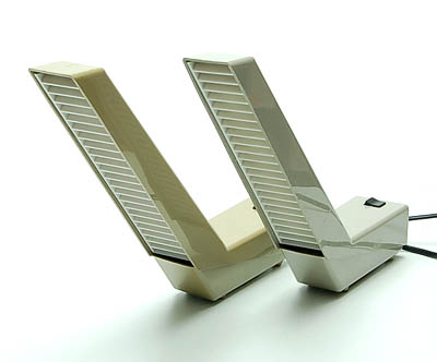  Two wall- or tablelamps deLamp design Rob Wermenbol 1983 executed by Indoor Amsterdam / Brussels Made in Holland 