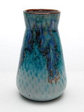  Earthenware vase with streaming-glaze in several colours design executed by Chris Lanooy Epe ca.1925 the Netherlands 