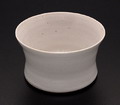  White glazed handmade earthenware bowl design executed by Jan van der Vaart the Netherlands 1964 