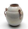  Earthenware vase with three applied handles executed by Mobach Utrecht / the Netherlands 1950-'65 