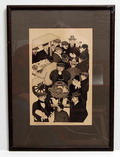  Litho Kerstmarkt ontwerp uitvoering J.G.D.(Johan van Hell 1889-1952 Amsterdam / Nederland 