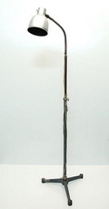  Floor-lamp with flex-arm aluminum shade executed by Hala Zeist / the Netherlands ca.1935 