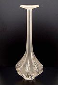  Clear glass vase Claude etched with wheel cut decoration design Marie-Claude Lalique executed by Lalique / France ca.1970 