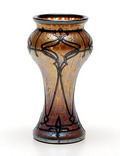  Vase Papillon with silver-wire decoration executed by Joh Loetz Witwe Klostermühle / Bohemia ca.1900 