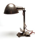  Verchroomd verstelbaar bureau-lampje ontwerper onbekend uitvoering D.R.P Hala ca.1920 