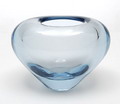  Lightblue heartshape vase design Per Lütken ca.1955 executed by Holmegaard / Denmark 