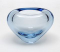  Lightblue heartshape vase design Per Lütken ca.1955 executed by Holmegaard / Denmark 