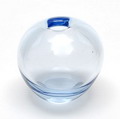  Lightblue ball-shape vase design Per Lütken 1960 executed by Holmegaard / Denmark 