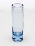  Light-blue cylinder vase design Per Lütken ca.1960 executed by Holmegaard / Denmark 