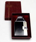  Orginele Ronson Art Deco sigaretten benzine aansteker/case Mastercase verchroomd metaal met emaille in zwart en gebroken wit USA ca.1935 Met orginele verpakking 