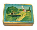  Gelithografeerd blikken speelgoeddoosje speelgoed sigaretten springen er uit als doosje geopend wordt uitvoering Hexe / Duitsland ca.1930 
