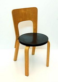  Berkenhouten stoel mod.no.66 ontwerp Alvar Aalto 1933-'35 uitvoering Artek Helsinki / Finland ca.1970 