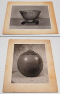  Twee orginele foto's waarop vazen van Bert Nienhuis Nederland ca.1925 