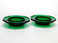 Groene persglazen servies onderdelen 2x ontwerp K.P.C.de Bazel 1920 uitvoering Leerdam / Holland 